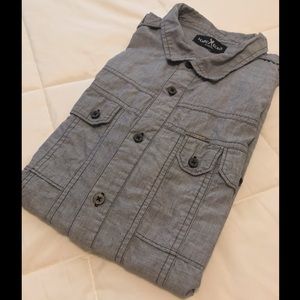 Grey Marc Ecko Short Sleeve Button Up Shirt